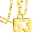 thumbnail image 1 of Athletes sports 0-99 number necklaces, age Necklace Pendants,for Women and men,for Ice Hockey Basketball Football Baseball Team Number Necklaces Sport Athlete Jewelry Gift,birthday present, 1 of 3