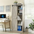 Athletgo 72" Tall Farmhouse Bookshelf, 32" Wide Large Modern Wooden