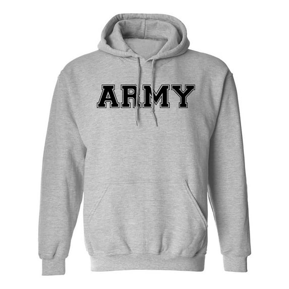 Athletic ARMY Hooded Sweatshirt in Gray