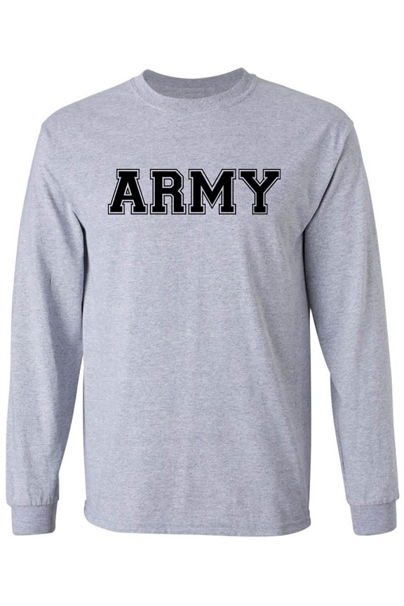 Athletic ARMY Long Sleeve T-Shirt in gray
