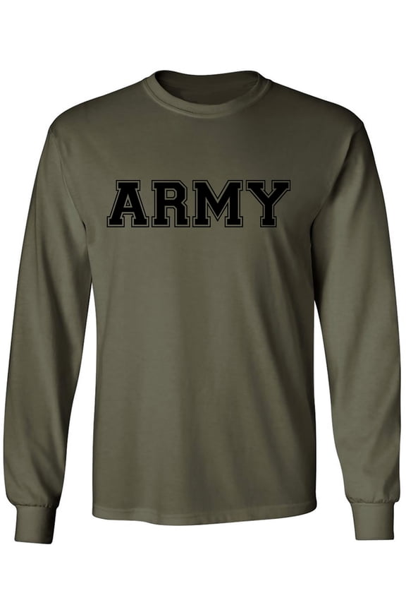 Athletic ARMY Long Sleeve T-Shirt in military green