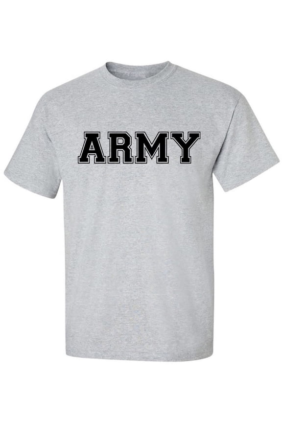 Athletic ARMY Short Sleeve T-Shirt in sport grey