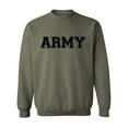 thumbnail image 1 of Athletic ARMY crewneck Sweatshirt in Military Green, 1 of 3