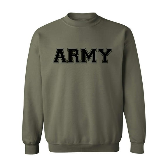 Athletic ARMY crewneck Sweatshirt in Military Green