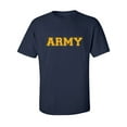 thumbnail image 1 of Athletic "ARMY" gold print Adult Short Sleeve T-shirt, 1 of 4
