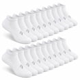 thumbnail image 1 of Athletic Ankle Socks for Adults 10 Pairs, Cushioned Comfort Socks, Breathable Mesh for Training & Everyday Wear, Size Medium, 1 of 6