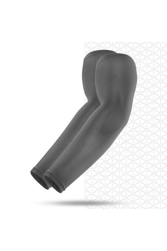 Athletic Arm Sleeves Gray Large-X-Large Sun Protection Sports Use