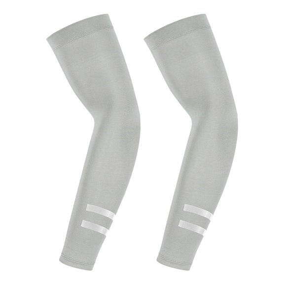 Athletic Arm Sleeves UV Protection Sports Sleeves with Cooling Fabric Night Riding Aem Sleeve with Reflective Stripe Free Size