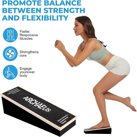 Athletic Balance Boards, Slant Board, Wobble Board, Balance Wedge for Ankle Strengthening and Posture Improvement