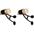 thumbnail image 1 of Athletic Bar Fixed Height Wall Mount Ballet Barre Brackets (Pair) - Black A Shape for 1.5"-1.67" Wooden Dowels - Athletic Bar Fitness Solution, 1 of 5
