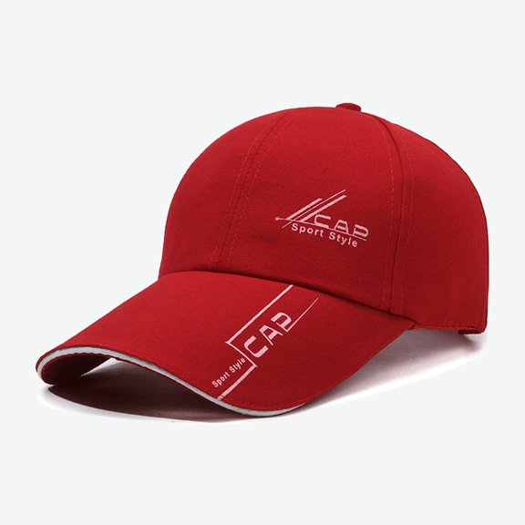Athletic Baseball Cap for Men, Structured Mid-Profile Sport Hat, Lightweight & Breathable for Golf, Tennis, Jogging & Training Red