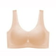thumbnail image 1 of Athletic Bras for Women Pullover Bra Feature V-Neck Push-up Bra Style W-810 Beige 5XL, 1 of 4