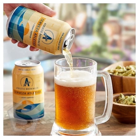Athletic Brewing Co. Cerveza Athletica Non-Alcoholic Light Copper 12 fl. oz. 6-Pack - 4/Case