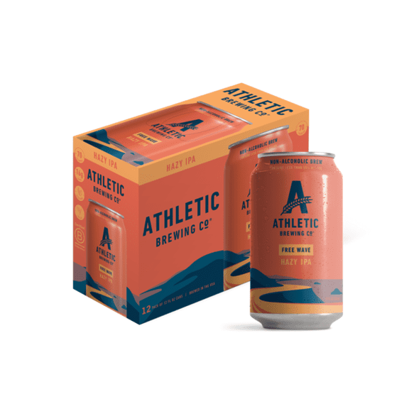 Athletic Brewing Co. Free Wave Hazy IPA Non-Alcoholic Beer 12 Pack