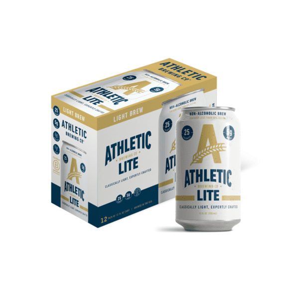 Athletic Brewing Co. Lite Non-Alcoholic Beer 12 Pack