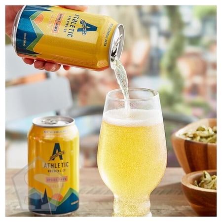 Athletic Brewing Co. Upside Dawn Non-Alcoholic Golden Ale 12 fl. oz. 6-Pack - 4/Case