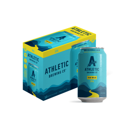 Athletic Brewing Company Run Wild IPA, Craft Non-Alcoholic Beer, 12 pack, 12 fl oz, <0.5% ABV