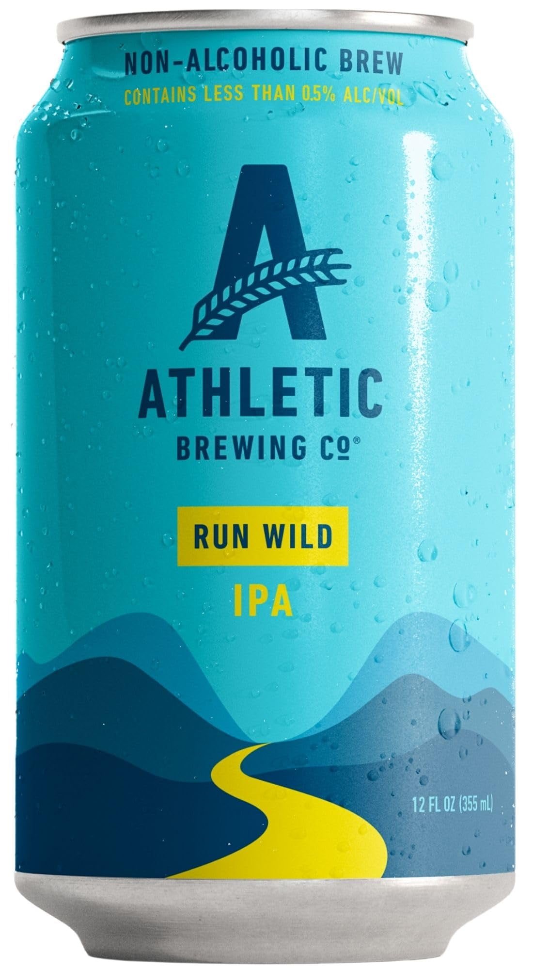Athletic Brewing Company FEV6Craft Non-Alcoholic Beer - 6 Pack x 12 Fl Oz Cans - Run Wild IPA - Low-Calorie, Award Winning - The Ultimate Sessionable IPA Subtle Yet Complex Malt Profile