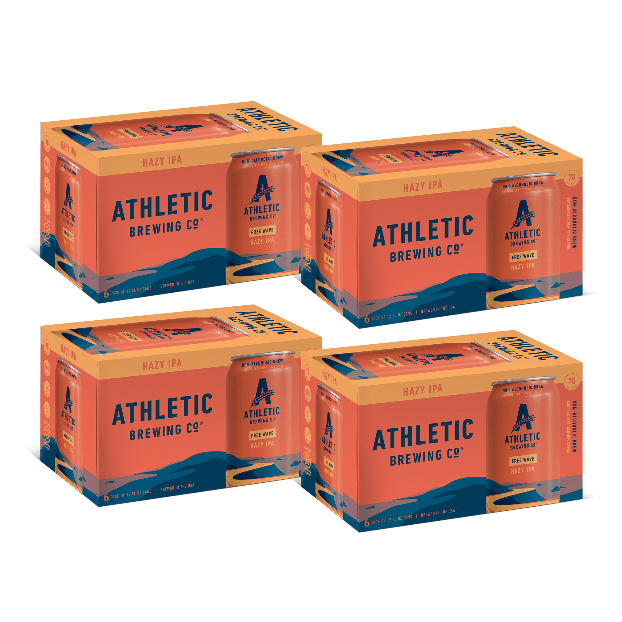 Athletic Brewing Company Free Wave Hazy IPA, Craft NonAlcoholic Beer