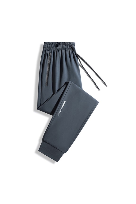 Athletic Casual Mens Jogger Running Sweatpants Elastic Waist Drawstring Pants with Zipper Pockets Fathers Gift