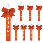 Athletic Cheerleader Gifts Bundle 8 Rhinestones Decorated Ribbon Keychains Charm Pendant for Sports Enthusiasts