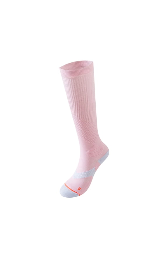Athletic Compression Socks for Women, Graduated Support Knee High Socks for Gym, Marathon, Recovery & Varicose Veins Pink