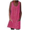 thumbnail image 1 of Athletic Dress For Women Sevevn Women's Summer Comfortable Casual Solid Sleeveless Round Neck Button Pocket Dress Short Dress Womens Summer Dresses, 1 of 6
