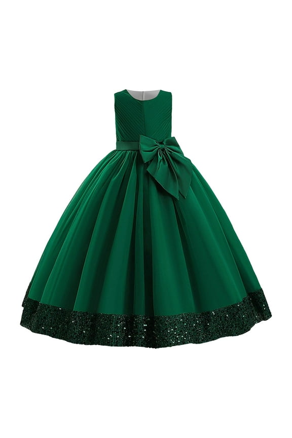 Athletic Dress Girls Toddler Girl Summer Dress Little Girls Cotton Short Sleeve Dresses Casual Midi Sundress for Kids 2-7 Years Toddler Girl Dress Bow Strap Smocked