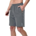 thumbnail image 1 of Athletic Gym Mens Shorts Casual Quick Dry Basketball Shorts with Pockets for Workout Running Dark Gray L, 1 of 6