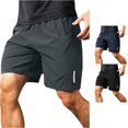 thumbnail image 1 of Athletic Gym Mens Shorts Classic Quick Dry Elastic Waistband Casual Shorts Running Shorts With Pockets Mens Summer Shorts, 1 of 6