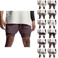 thumbnail image 1 of Athletic Gym Shorts Men 2 in 1 Summer Elastic Waist Breathable Workout Running Shorts with Compression Liner Pockets, 1 of 6