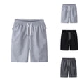 thumbnail image 1 of Athletic Gym Shorts Men Summer Casual Elastic Waist Drawstring Straight Leg Workout Sweat Shorts with Pockets, 1 of 5