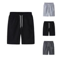 thumbnail image 1 of Athletic Gym Shorts Men Summer Casual Elastic Waist Drawstring Straight Leg Workout Sweat Shorts with Pockets, 1 of 3