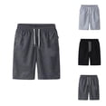 thumbnail image 1 of Athletic Gym Shorts Men Summer Casual Elastic Waist Drawstring Straight Leg Workout Sweat Shorts with Pockets, 1 of 4