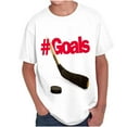 thumbnail image 1 of Athletic Hockey Player Hashtag Goals Crewneck T Shirts Boy Girl Teen Brisco Brands L, 1 of 6