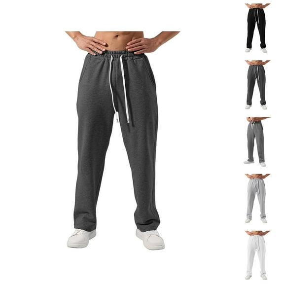 Athletic Joggers - Comfortable Breathable Sweatpants with Pockets and Elastic Waistband for Outdoor Running