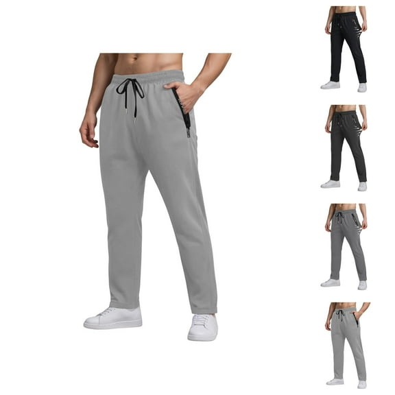 Athletic Joggers - Comfortable Breathable Sweatpants with Pockets and Elastic Waistband for Outdoor Running