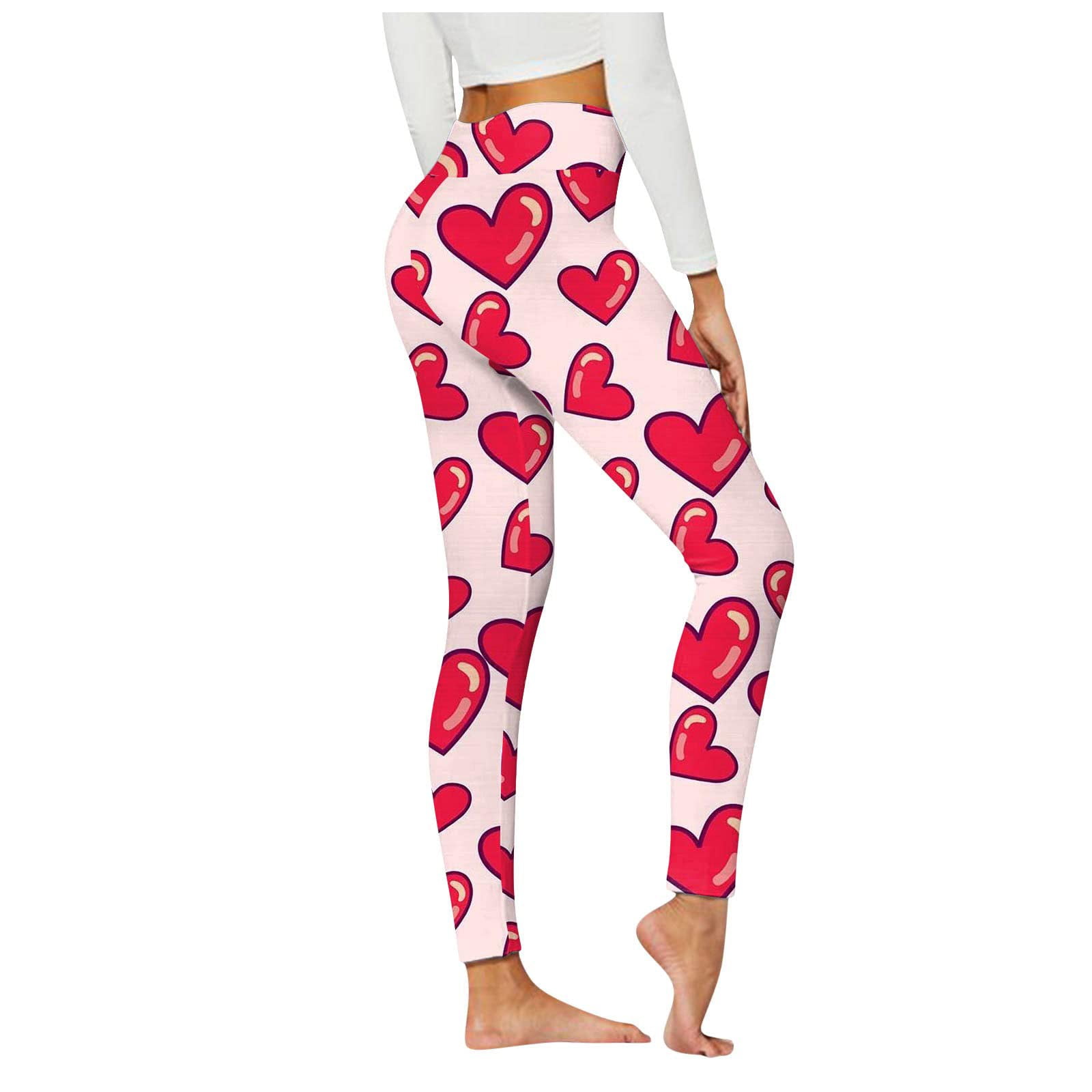 Athletic Leggings for Women Plus Size Yoga Pants Fashion Cute Heart