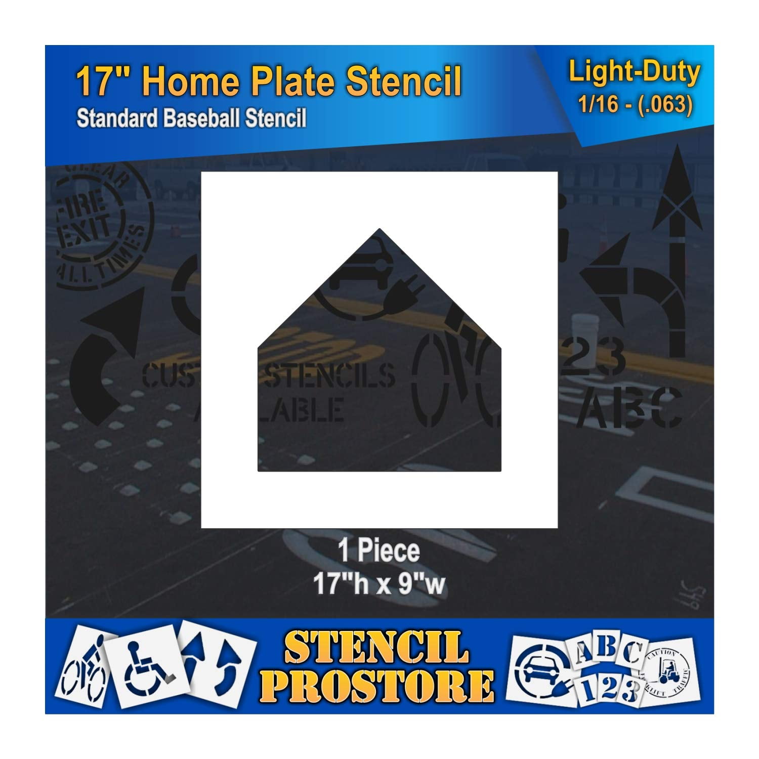 Athletic Marking Stencil 17 Inch Baseball Home Plate Stencil 17 X athletic-marking-stencil-17-inch-baseball-home-plate-stencil-17-x