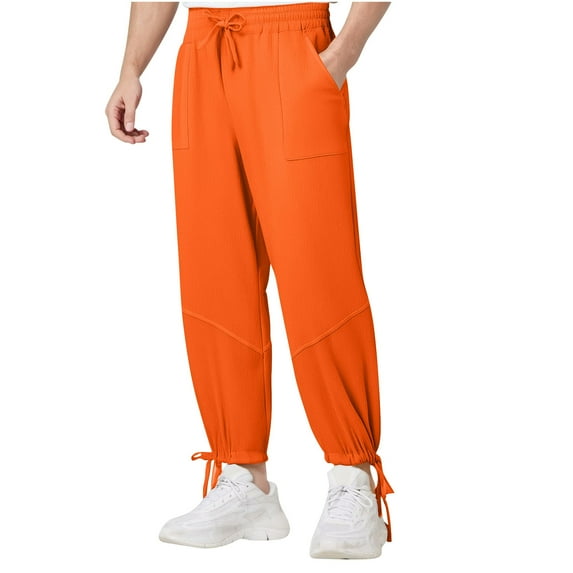 Athletic Men'S Joggers Tall Mens Sweatpants Men's Solid Color Casual Jogger, Fashion Drawstring Cinch Bottom Sweatpants Outdoor Hiking Pants with Pockets