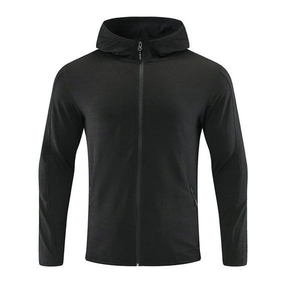 Athletic Mens Legend Tech Full-Zip Fleece Jacket Men's Solid Color Long Sleeved Hooded Zipper Cardigan With Elastic Fleece Lining Sports Top Jacket Black M