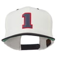 thumbnail image 1 of Athletic Number 1 Embroidered Classic Two Tone Cap - Natural Black OSFM, 1 of 5