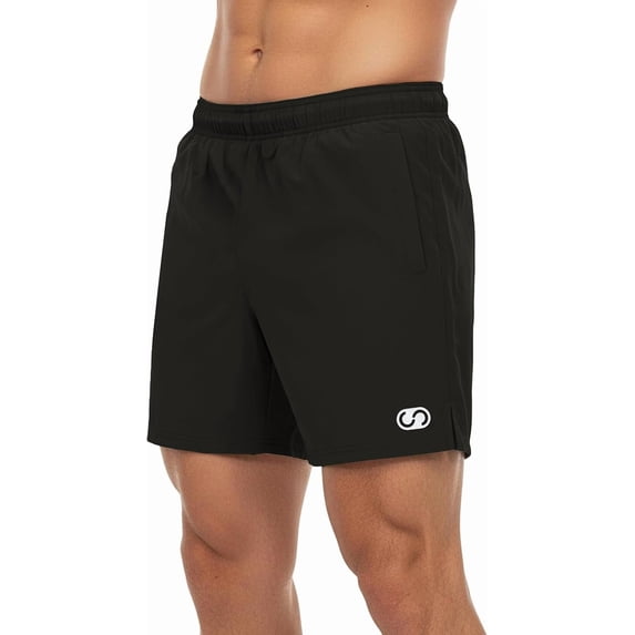 Soja Essentials Running Shorts, Quick Dry Athletic Shorts for Men, 5”, XXL, Black