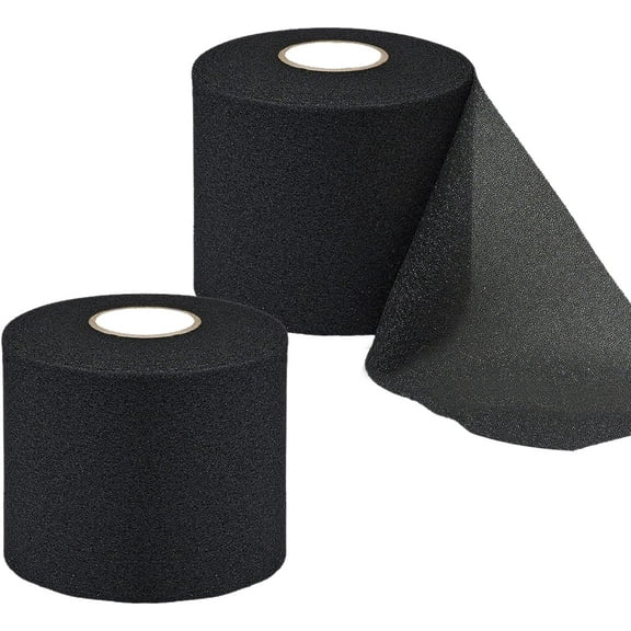 Athletic Pre Wrap Tape,Foam Headbands Tape Sports Prewrap, Underwrap for Ankles Wrists Hands Knees (Black,2 Rolls)