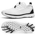 thumbnail image 1 of Athletic Quick Dry Water Shoes Men Swim Shoes for Pool Beach Walking Summer Men's Water Shoes Barefoot Quick-Dry Aqua Shoes Whtie Black Size 9, 1 of 5