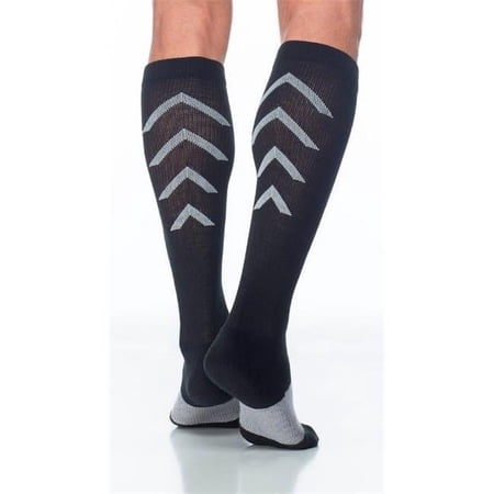 Athletic Recovery 15-20mmHg Athletic Recovery Closed Toe, Calf Socks - Black, Small