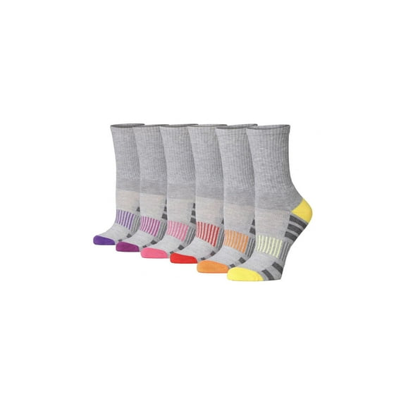 Tipi Toe Women's Athletic Performance Socks with Enhanced Cushioning (6 Pairs)