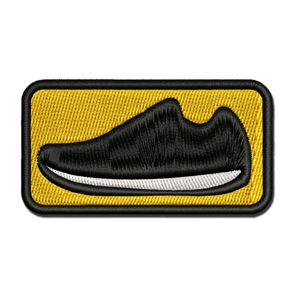 Athletic Running Shoe Applique Multi-Color Embroidered Iron-On Patch - 2.0 Inch Mini