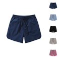 thumbnail image 1 of Athletic Running Shorts for Men Summer Casual Elastic Waist Loose Fit Lightweight Workout Gym Shorts with Pockets, 1 of 5