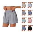 thumbnail image 1 of Athletic Running Shorts for Women Summer Casual Elastic High Waist Relaxed Fit Workout Yoga Gym Shorts with Pockets, 1 of 6